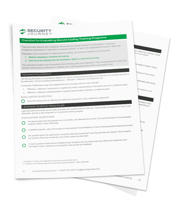 Download the Security Journey Checklist